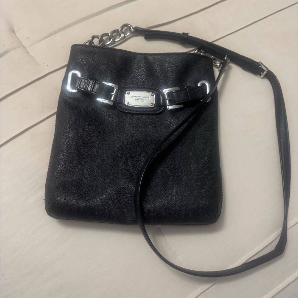 Black Leather Crossbody Bag